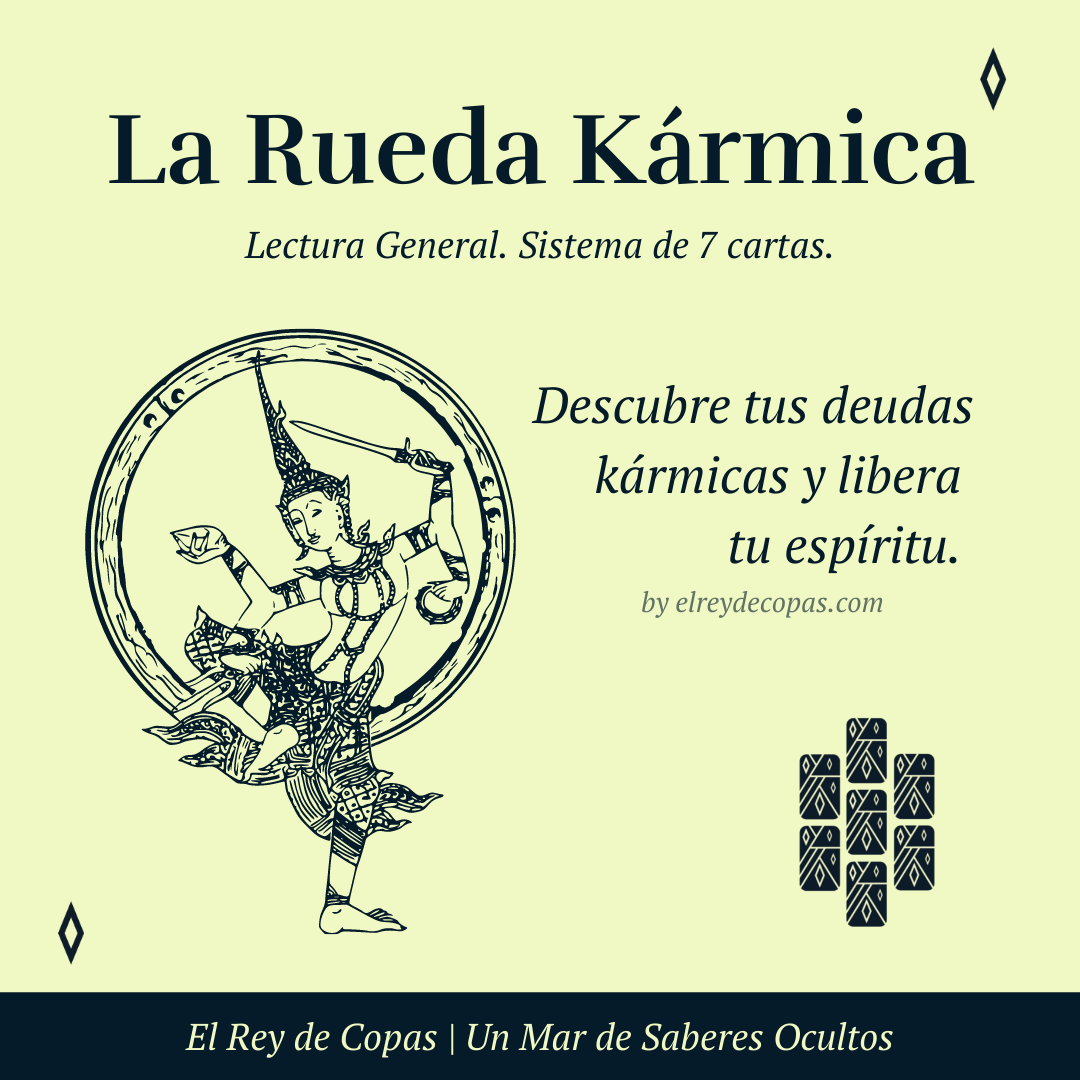 La Rueda Kármica - Baraja Española - esquema de tirada