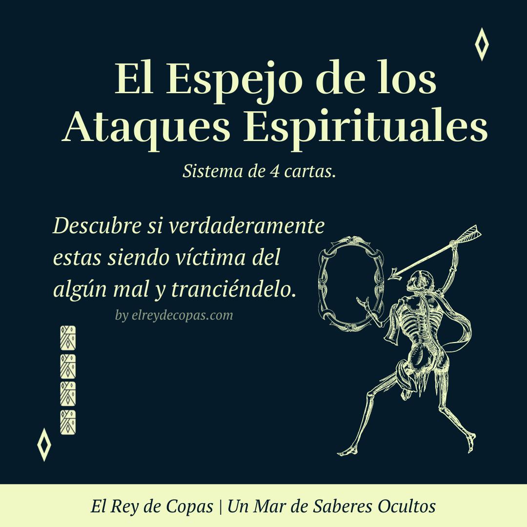 El Espejo de los Ataques Espirituales Baraja Española - esquema de tirada