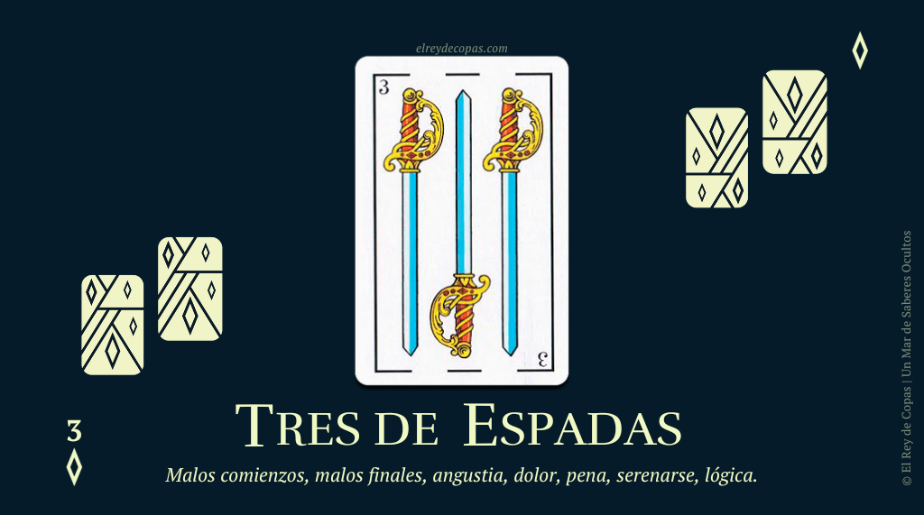 El Tres de Espadas y su significado en la Baraja Española